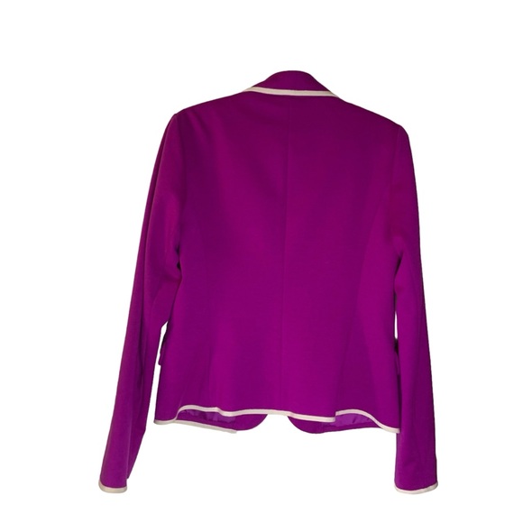Gap the academy blazer fuchsia white piping trim classic preppy nautical size 10 - Picture 3 of 8